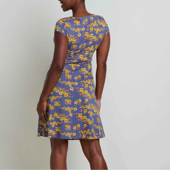 Toad & Co Rosemarie Dress XL Gray and Navy print - Picture 8 of 9